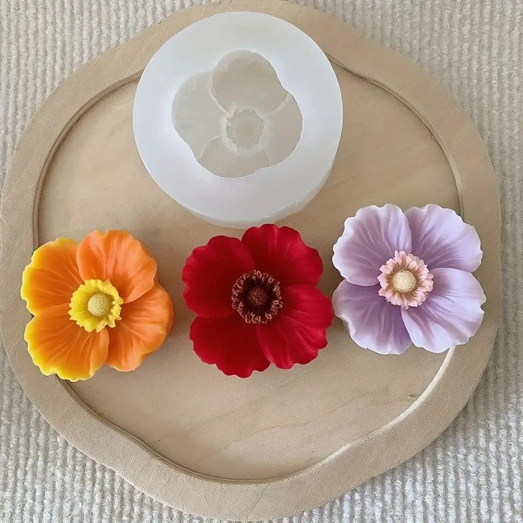 Soap Making Gifts - Flower Silicone Candle Mold, Can Be