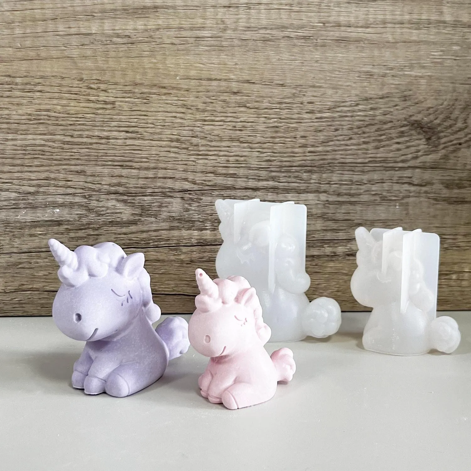 Soap Making Supplies - 3D Geometric Silicone Unicorn Cat Deer