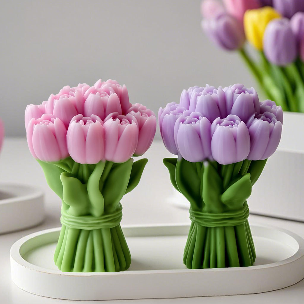 Soap Making Gifts - Valentine's Day Gift Tulip Bouquet Silicone