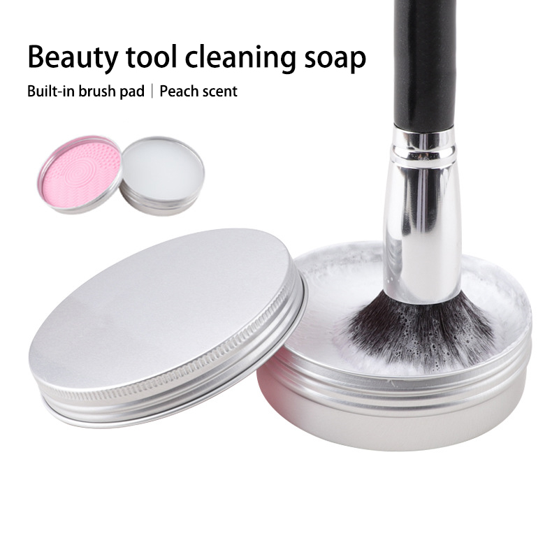 Soap Making Tools - 50g Honey Peach Silicone Makeup Brush