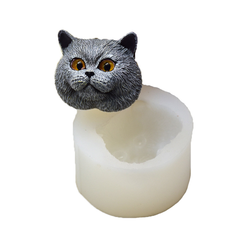 Soap Making Tools - Silicone Mold Short-haired Cat Shaped Handmade