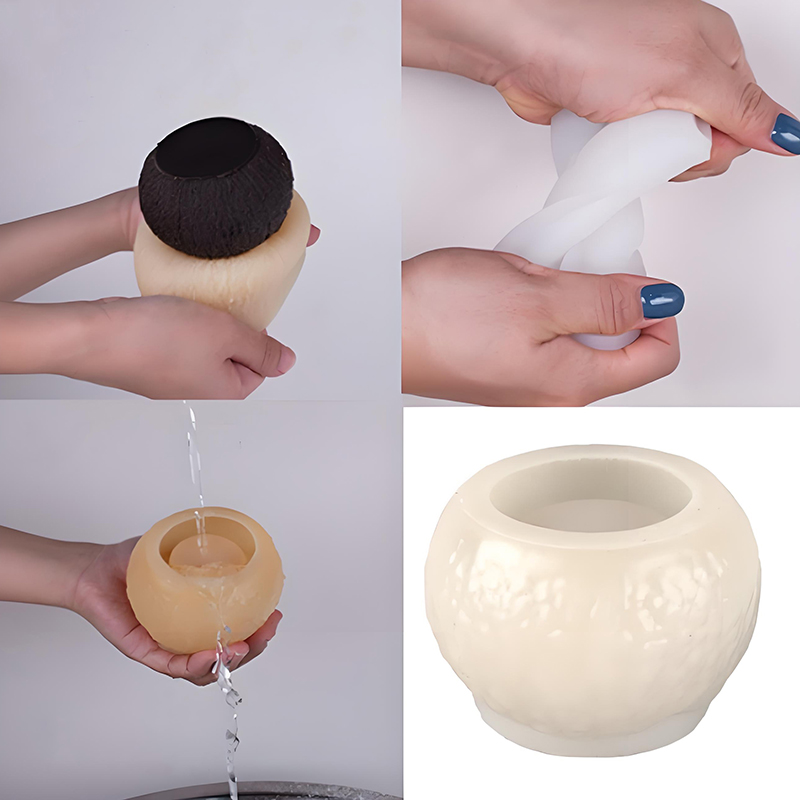 Soap Making Guide - 3D Simulation Coconut Silicone Mold Aromatherapy