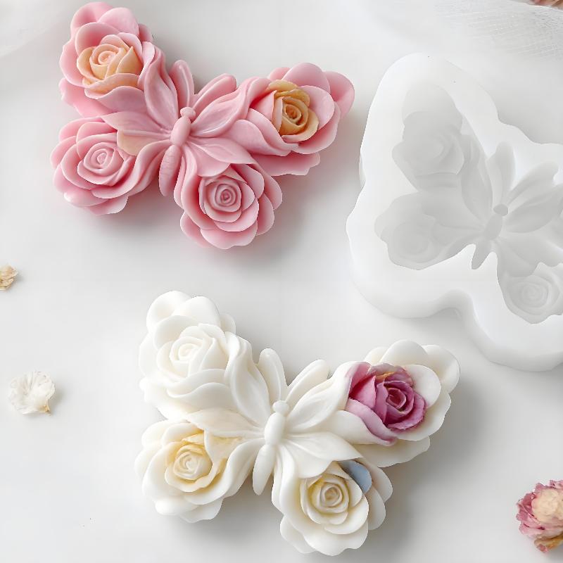 Soap Making Tools - DIY Rose Butterfly Form Silicone Mold