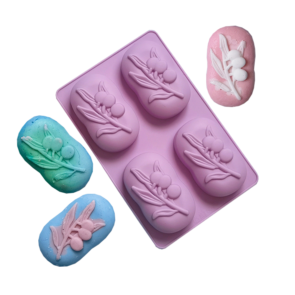 4 Cavities Oval Olive Tree Sil - Soap Making Gifts review and price