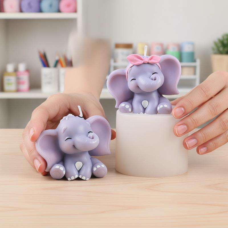 Cute 3D Elephant Silicone Cand - Soap Making Material review and price