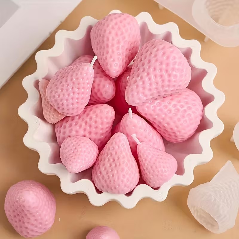 Strawberry Silicone Candle Mol - Soap Making Gifts review and price
