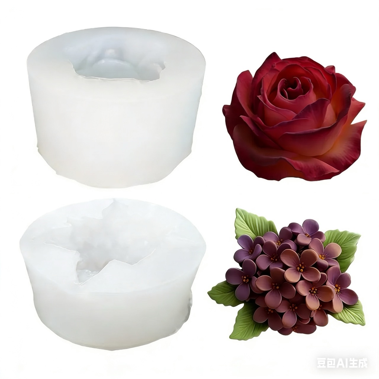 2-Piece 3D Rose and Lilac Sili - Soap Making Recipes review and price