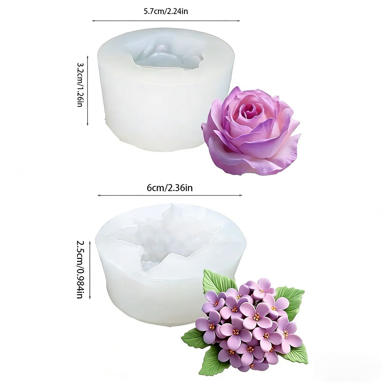 2-Piece 3D Rose and Lilac Sili - Soap Making Recipes review and price