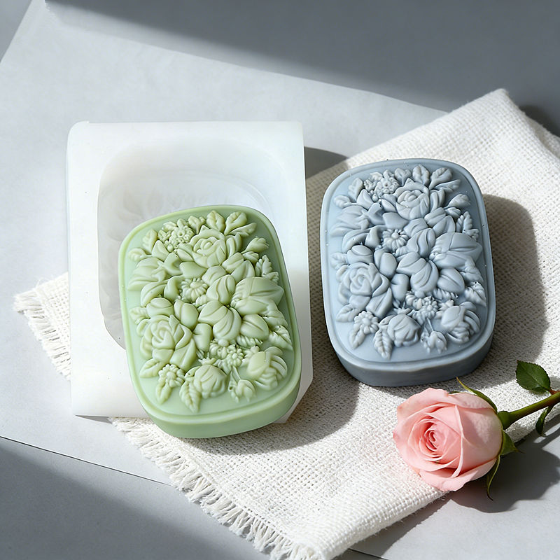 Square Floral Silicone Soap Mo - Soap Making Gifts review and price