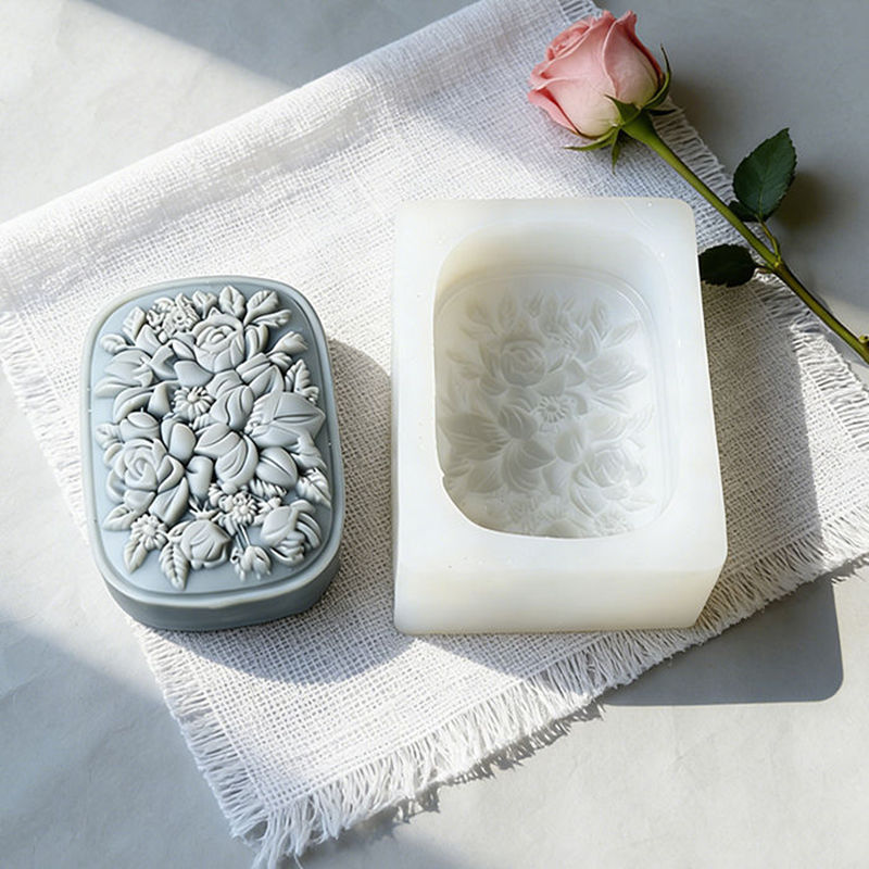 Square Floral Silicone Soap Mo - Soap Making Gifts review and price