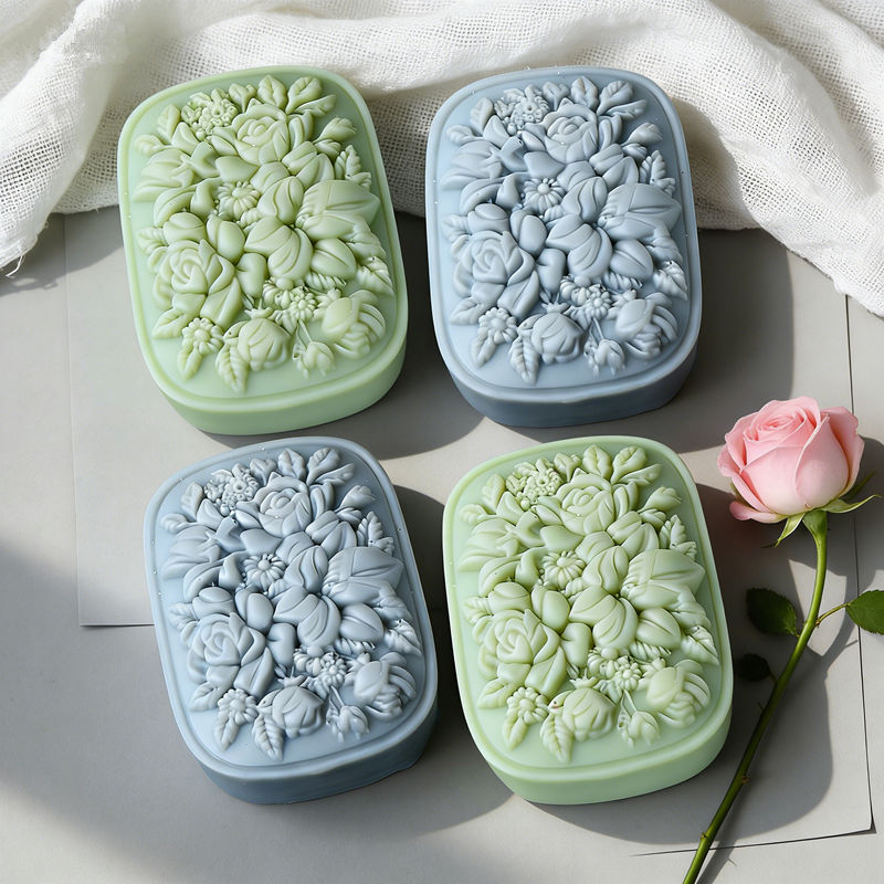 Square Floral Silicone Soap Mo - Soap Making Gifts review and price
