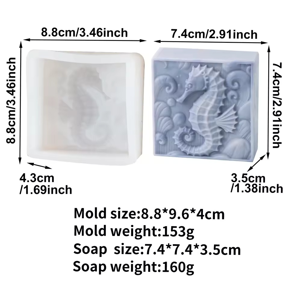 3D Seahorse Silicone Soap Mold - Soap Making Gifts review and price