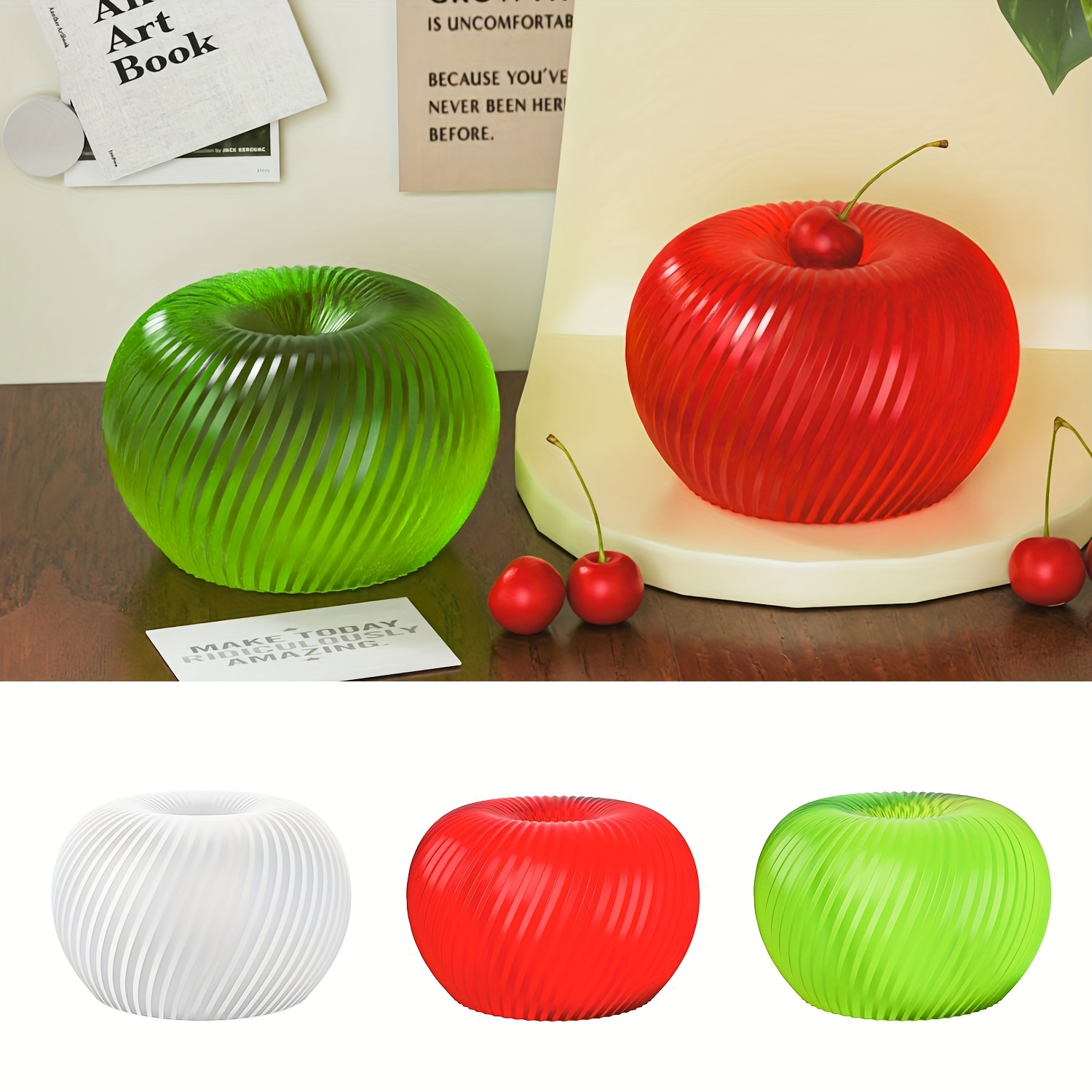A trendy red apple silicone mo - Soap Making Tools review and price